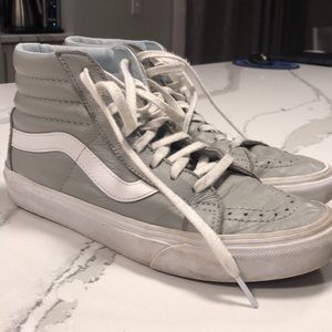 Grey high top vans
